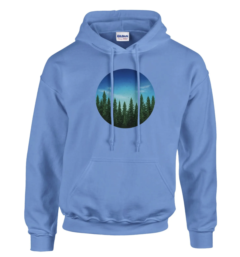 Carolina blue Unisex Forest Hoodie from PreciousRay on Etsy