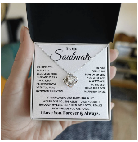 Love Knot Necklace — To My Soulmate, Forever & Always
